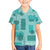 Vintage Lapita Family Matching Short Sleeve Bodycon Dress and Hawaiian Shirt Iconic Double Face Pattern Turquoise LT05