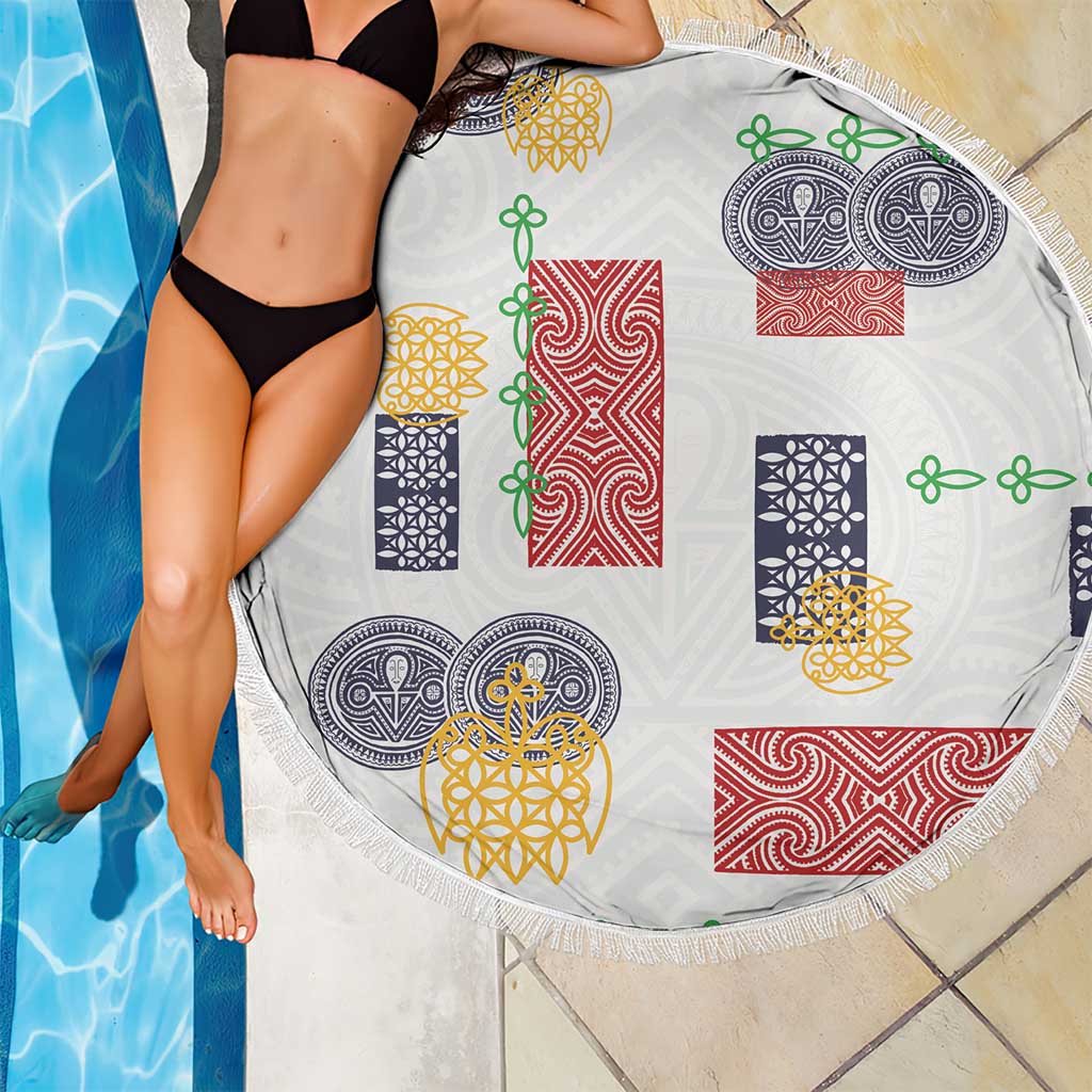 Vintage Lapita Beach Blanket Iconic Double Face Pattern