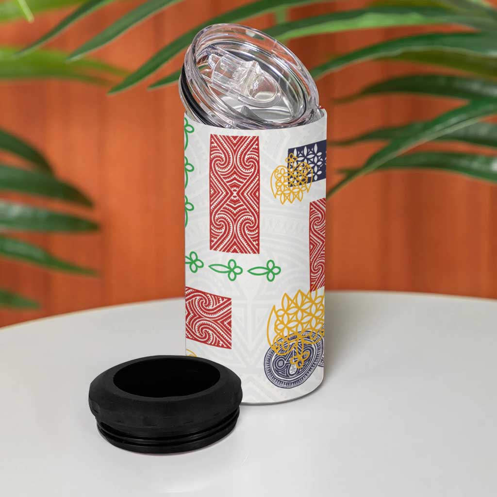 Vintage Lapita 4 in 1 Can Cooler Tumbler Iconic Double Face Pattern