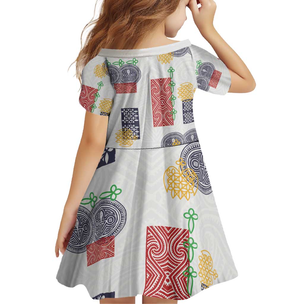 Vintage Lapita Family Matching Off Shoulder Short Dress and Hawaiian Shirt Iconic Double Face Pattern