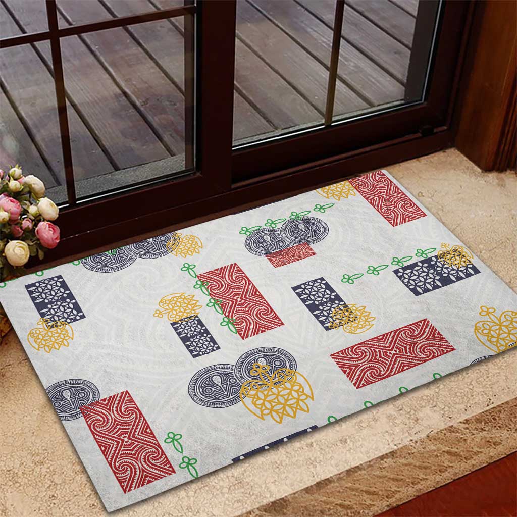Vintage Lapita Rubber Doormat Iconic Double Face Pattern