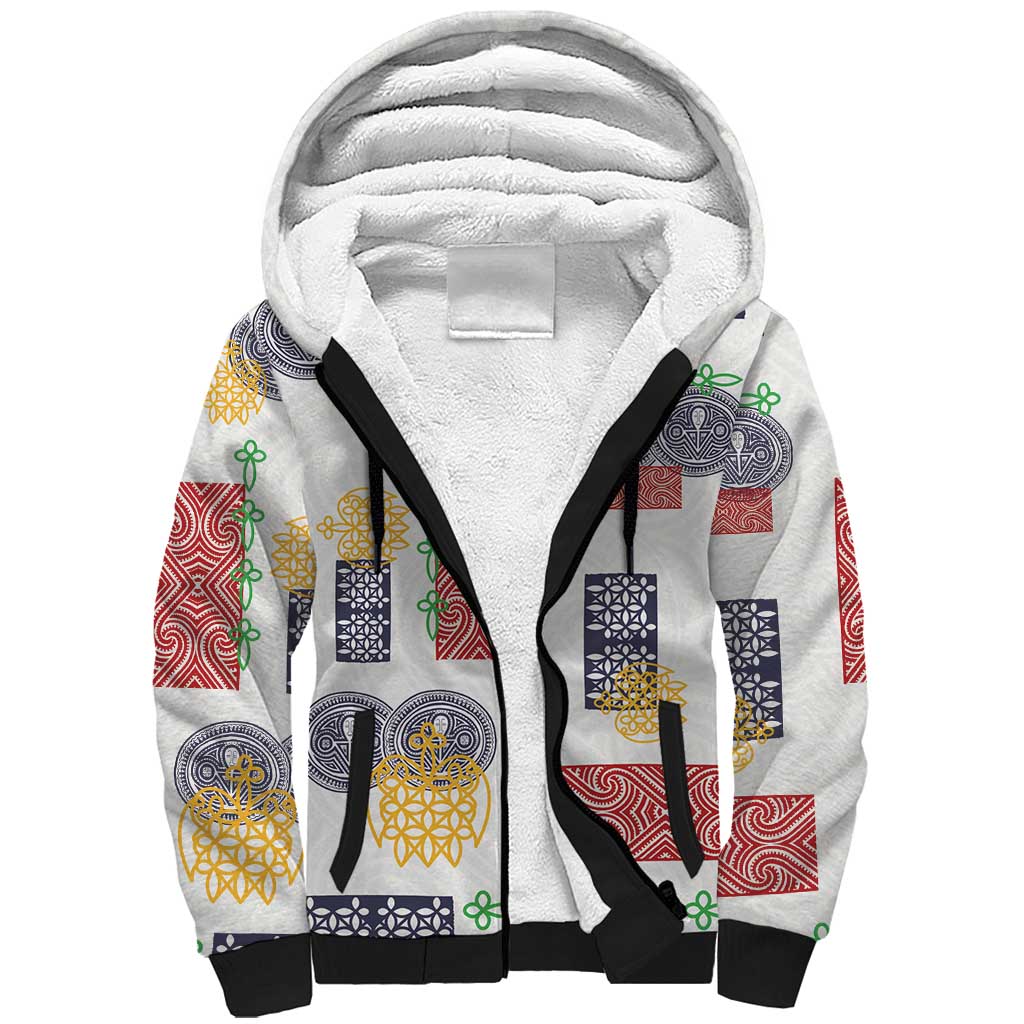 Vintage Lapita Sherpa Hoodie Iconic Double Face Pattern