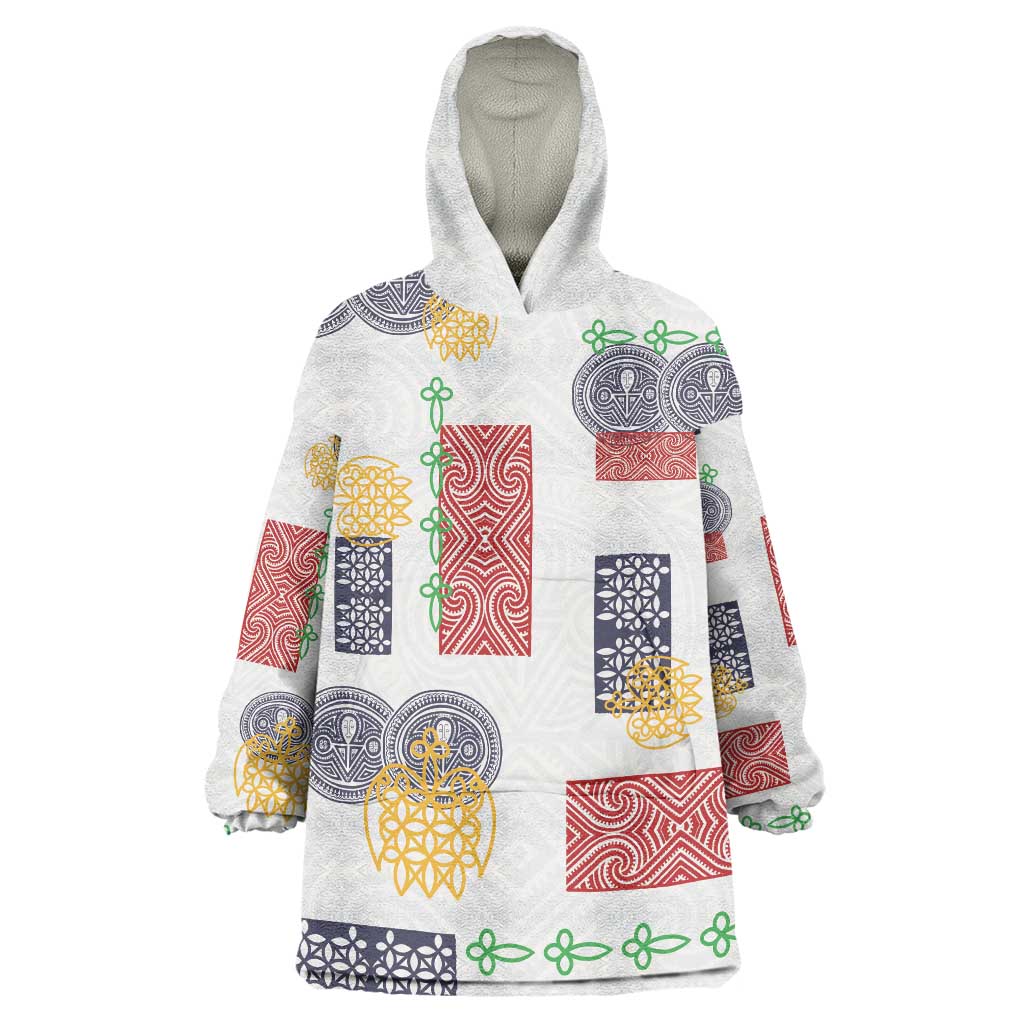 Vintage Lapita Wearable Blanket Hoodie Iconic Double Face Pattern