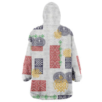 Vintage Lapita Wearable Blanket Hoodie Iconic Double Face Pattern