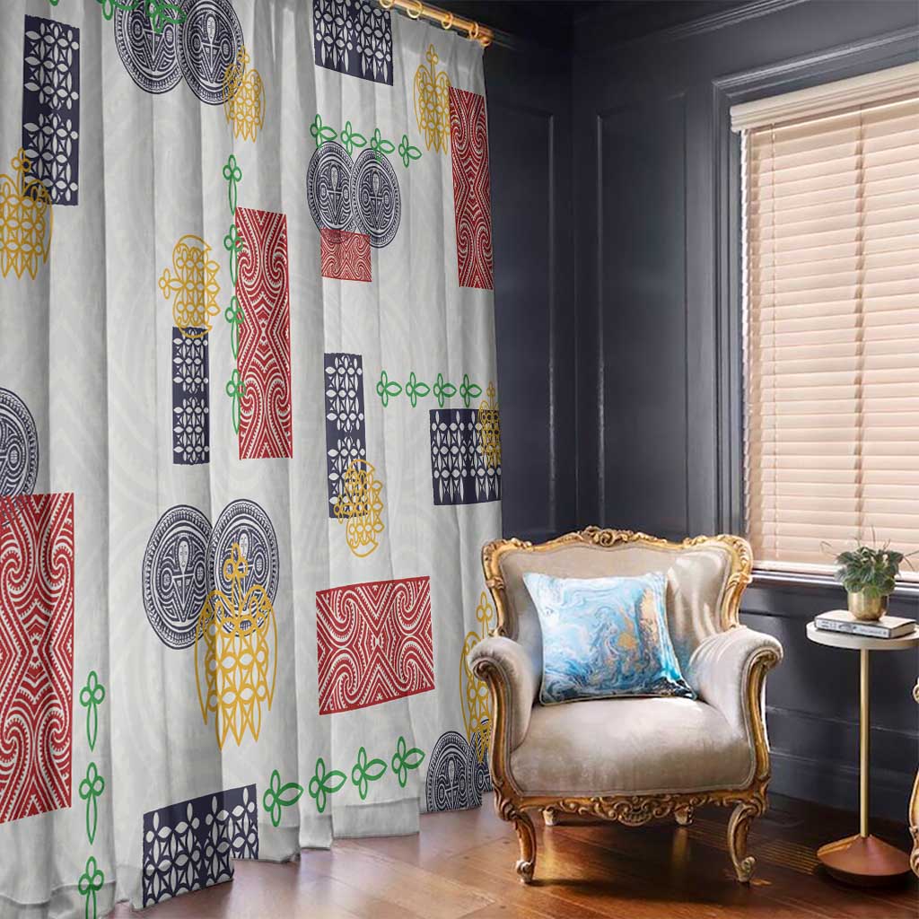 Vintage Lapita Window Curtain Iconic Double Face Pattern