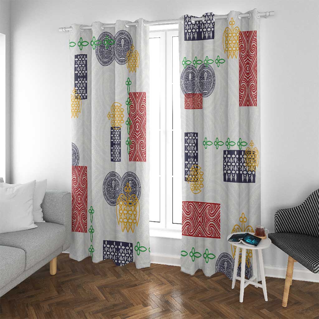 Vintage Lapita Window Curtain Iconic Double Face Pattern