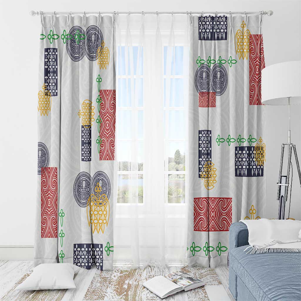 Vintage Lapita Window Curtain Iconic Double Face Pattern