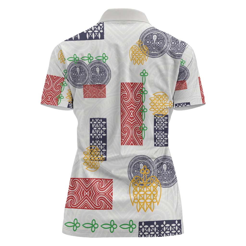 Vintage Lapita Women Polo Shirt Iconic Double Face Pattern