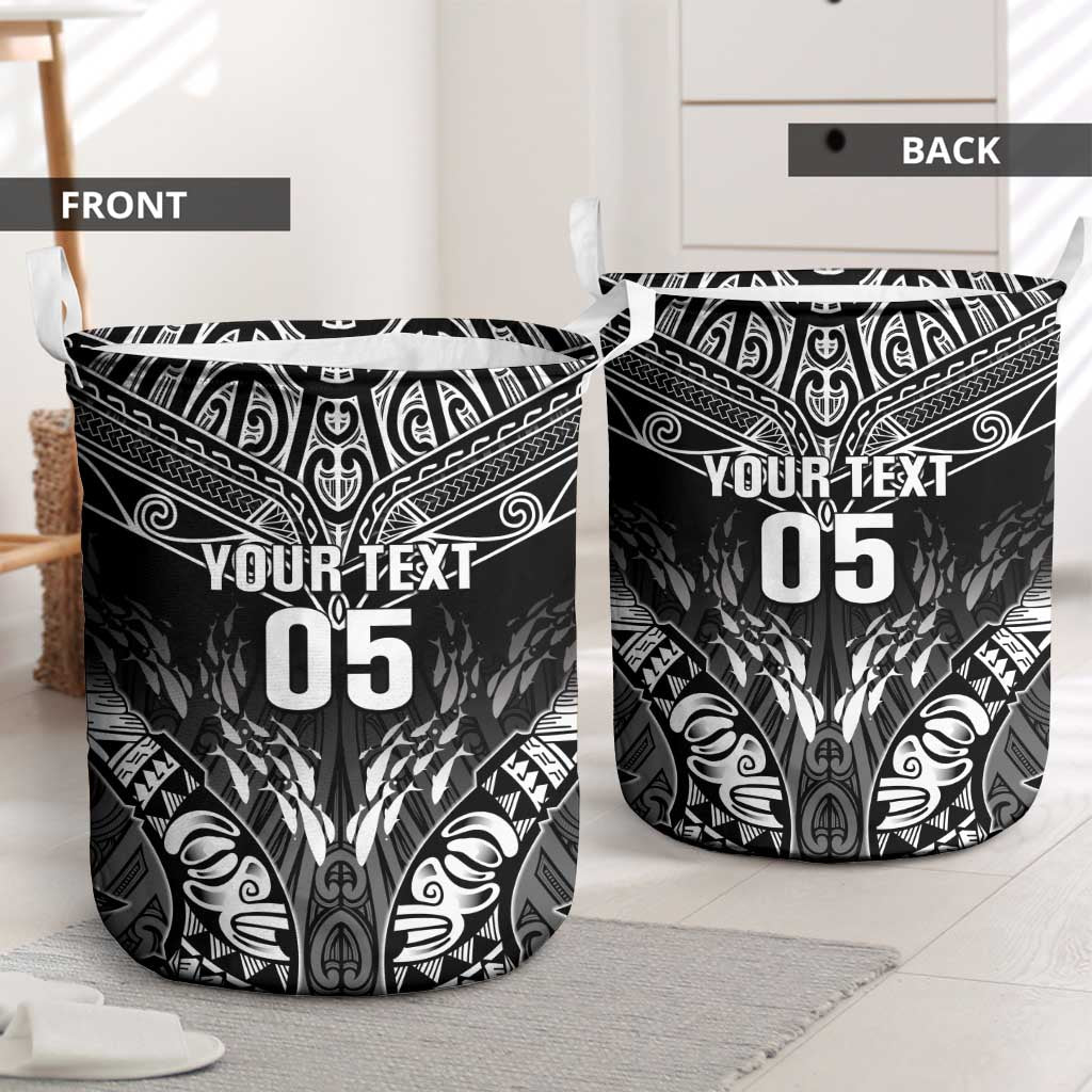 Custom New Zealand Fishing Laundry Basket Aotearoa Maori Koru - Polynesian Pride