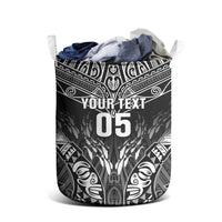 Custom New Zealand Fishing Laundry Basket Aotearoa Maori Koru - Polynesian Pride