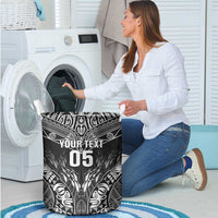 Custom New Zealand Fishing Laundry Basket Aotearoa Maori Koru - Polynesian Pride