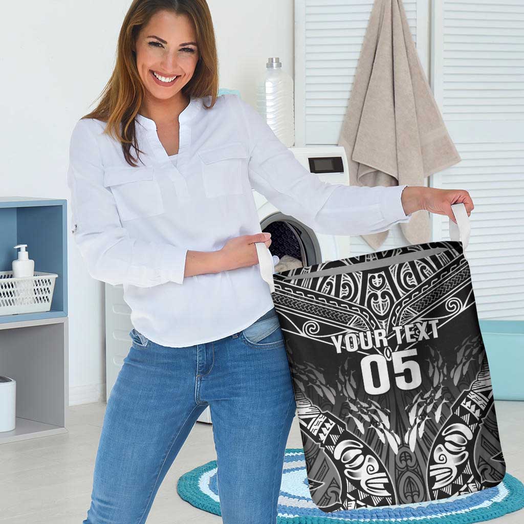 Custom New Zealand Fishing Laundry Basket Aotearoa Maori Koru - Polynesian Pride