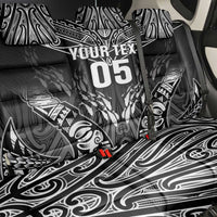 Custom New Zealand Fishing Back Car Seat Cover Aotearoa Maori Koru - Polynesian Pride