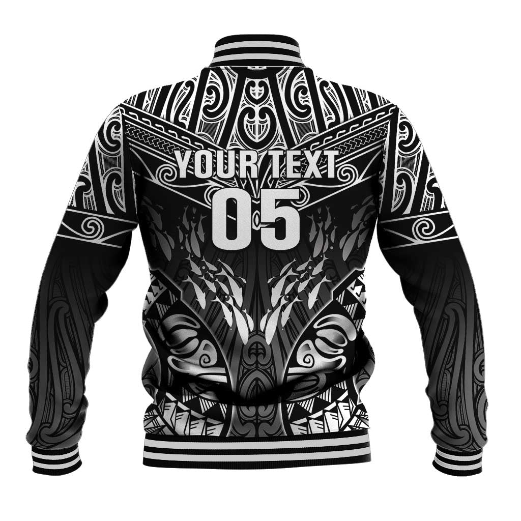 Custom New Zealand Fishing Baseball Jacket Aotearoa Maori Koru - Polynesian Pride