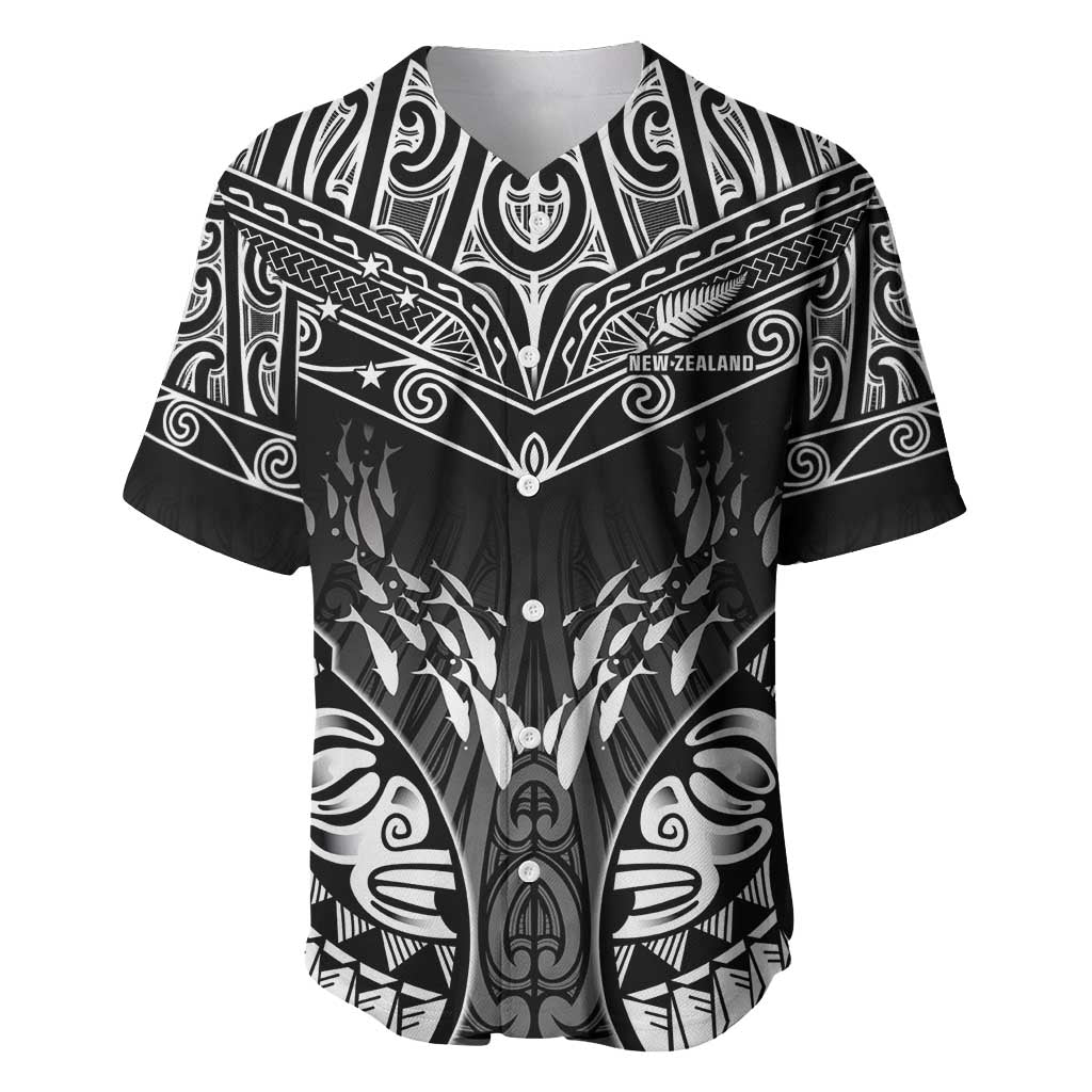 Custom New Zealand Fishing Baseball Jersey Aotearoa Maori Koru - Polynesian Pride
