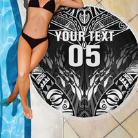 Custom New Zealand Fishing Beach Blanket Aotearoa Maori Koru - Polynesian Pride