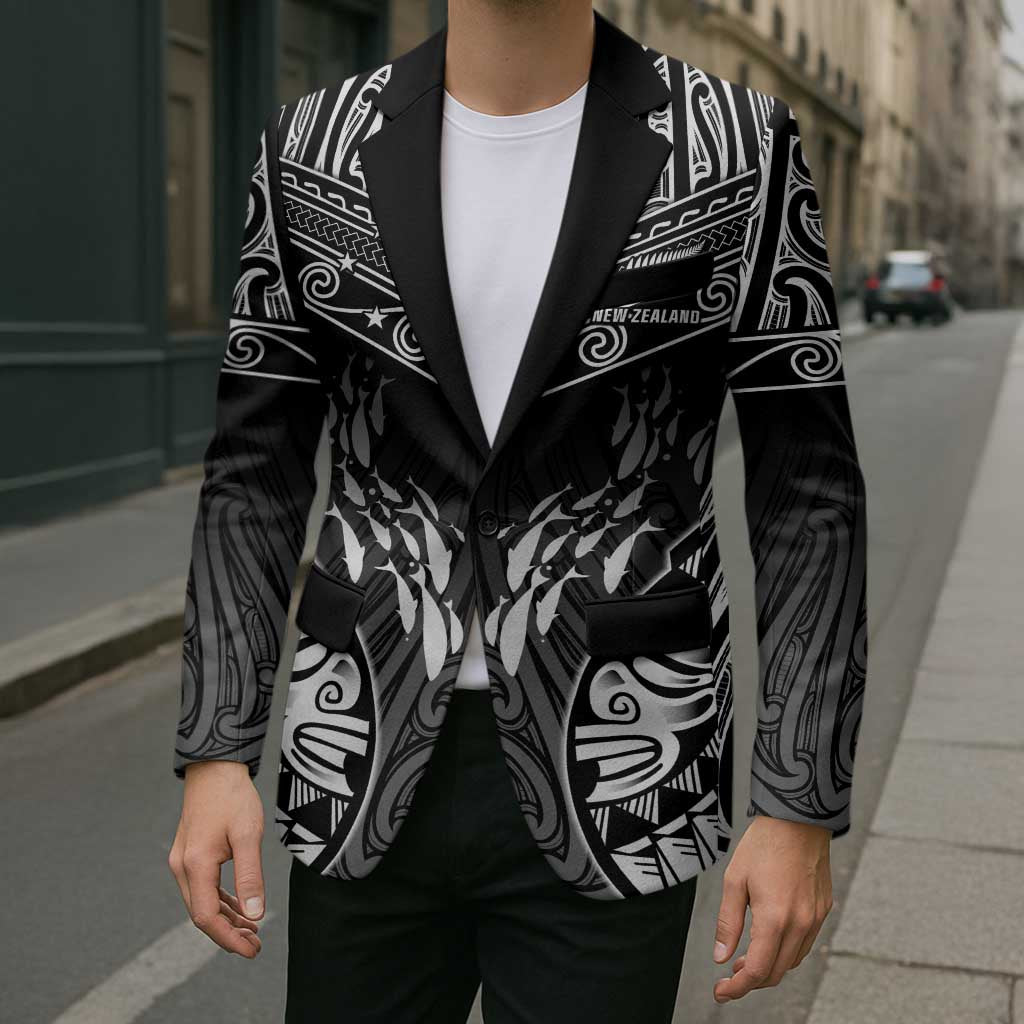 Custom New Zealand Fishing Blazer Aotearoa Maori Koru - Polynesian Pride