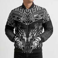 Custom New Zealand Fishing Bomber Puffer Jacket Aotearoa Maori Koru - Polynesian Pride