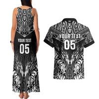 Custom New Zealand Fishing Couples Matching Tank Maxi Dress and Hawaiian Shirt Aotearoa Maori Koru - Polynesian Pride