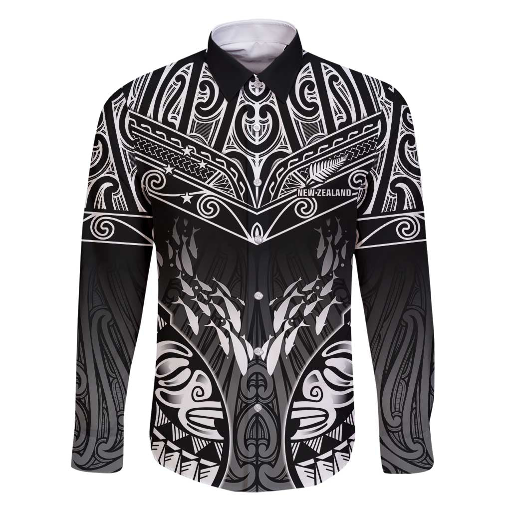 Custom New Zealand Fishing Family Matching Off Shoulder Maxi Dress and Hawaiian Shirt Aotearoa Maori Koru - Polynesian Pride