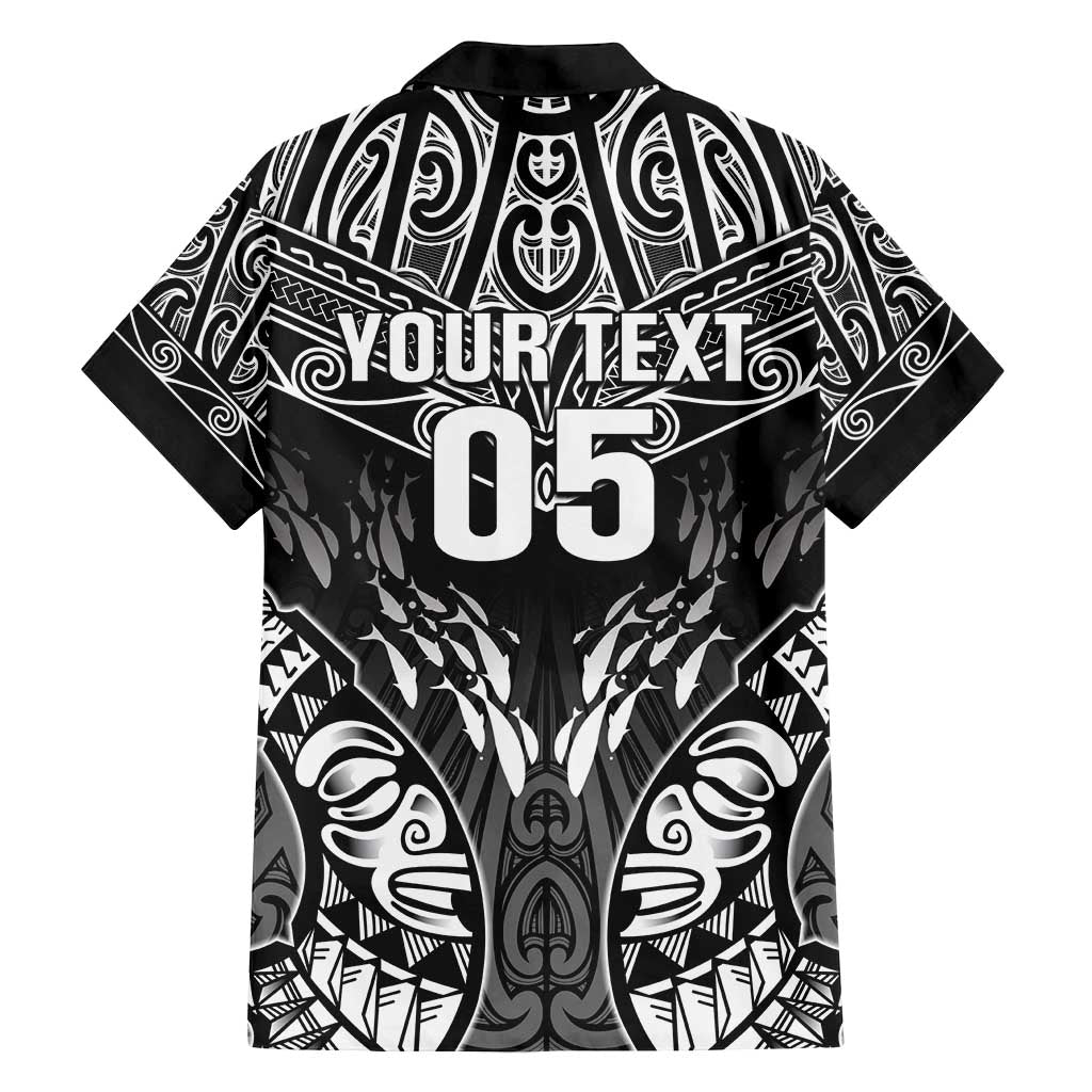 Custom New Zealand Fishing Family Matching Off Shoulder Short Dress and Hawaiian Shirt Aotearoa Maori Koru - Polynesian Pride