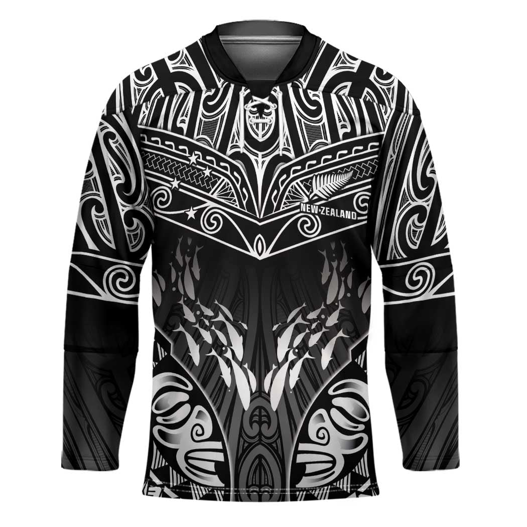 Custom New Zealand Fishing Hockey Jersey Aotearoa Maori Koru - Polynesian Pride