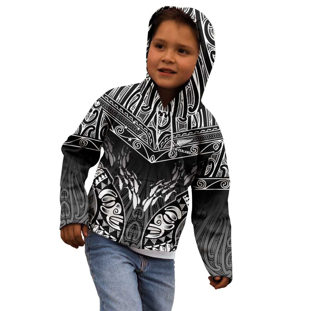 Custom New Zealand Fishing Kid Hoodie Aotearoa Maori Koru - Polynesian Pride