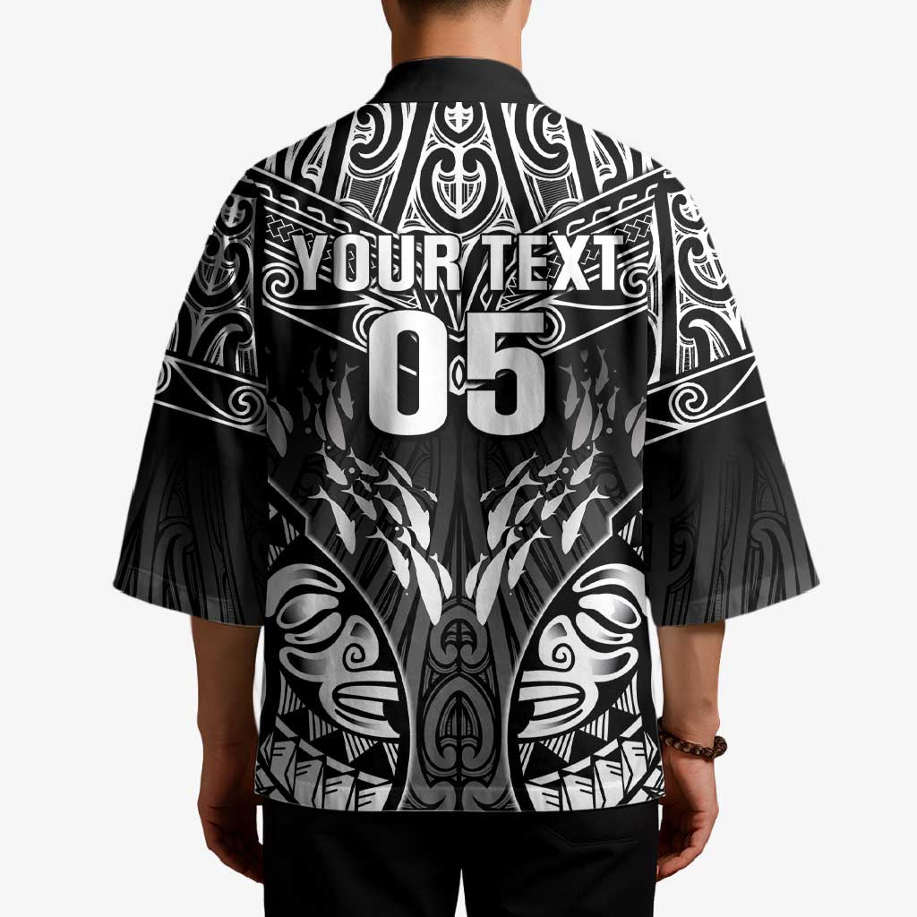 Custom New Zealand Fishing Kimono Aotearoa Maori Koru - Polynesian Pride