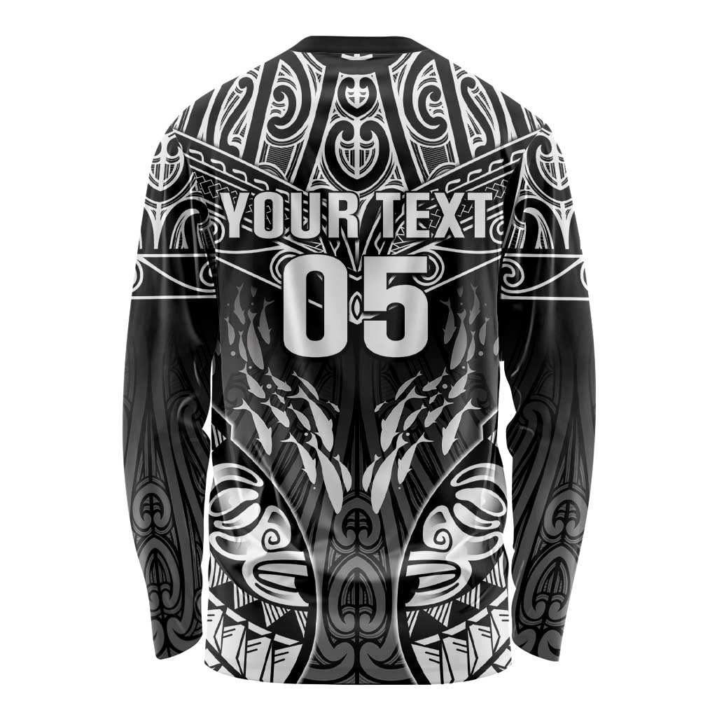 Custom New Zealand Fishing Long Sleeve Shirt Aotearoa Maori Koru - Polynesian Pride