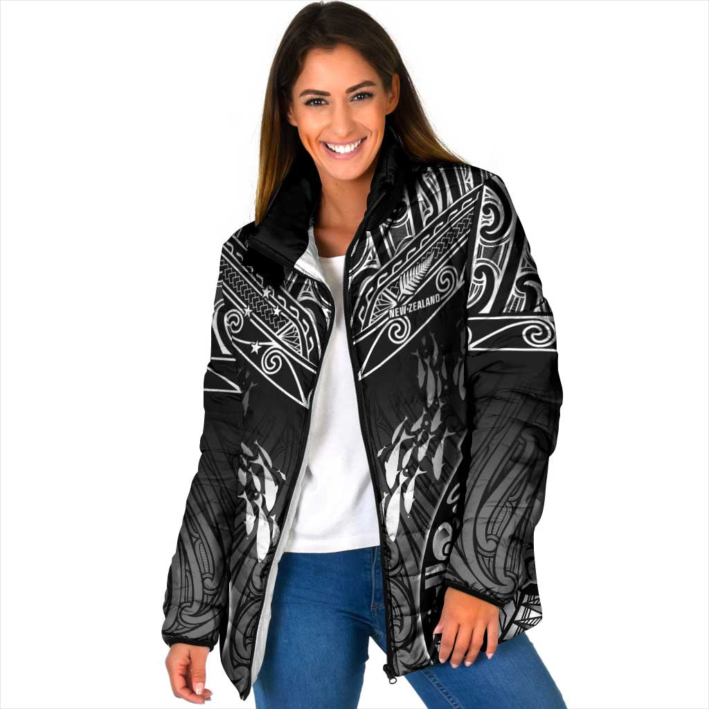 Custom New Zealand Fishing Padded Jacket Aotearoa Maori Koru - Polynesian Pride