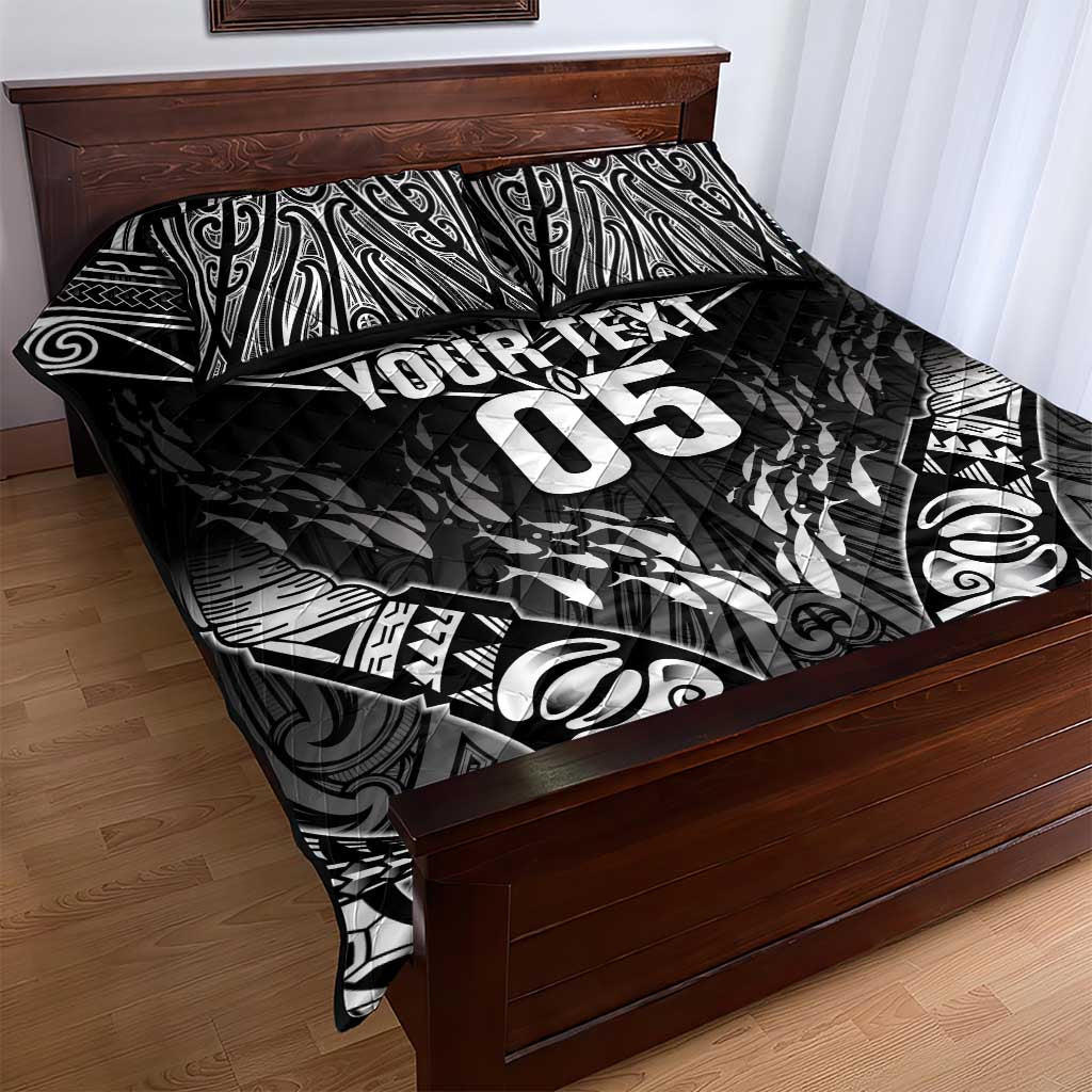 Custom New Zealand Fishing Quilt Bed Set Aotearoa Maori Koru - Polynesian Pride