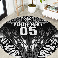 Custom New Zealand Fishing Round Carpet Aotearoa Maori Koru - Polynesian Pride