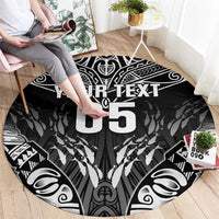 Custom New Zealand Fishing Round Carpet Aotearoa Maori Koru - Polynesian Pride