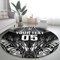 Custom New Zealand Fishing Round Carpet Aotearoa Maori Koru - Polynesian Pride
