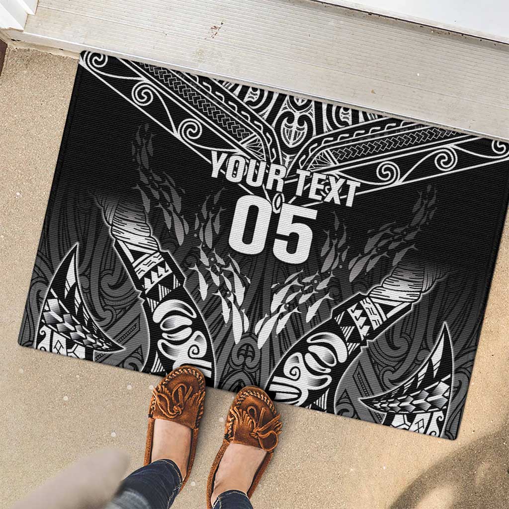 Custom New Zealand Fishing Rubber Doormat Aotearoa Maori Koru - Polynesian Pride