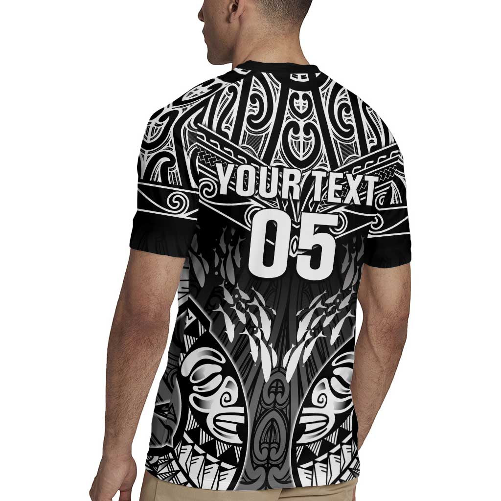 Custom New Zealand Fishing Rugby Jersey Aotearoa Maori Koru - Polynesian Pride