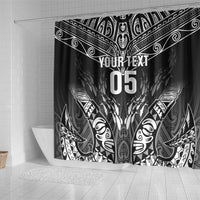 Custom New Zealand Fishing Shower Curtain Aotearoa Maori Koru - Polynesian Pride