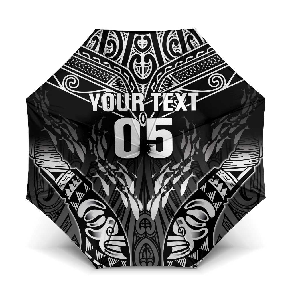 Custom New Zealand Fishing Umbrella Aotearoa Maori Koru - Polynesian Pride