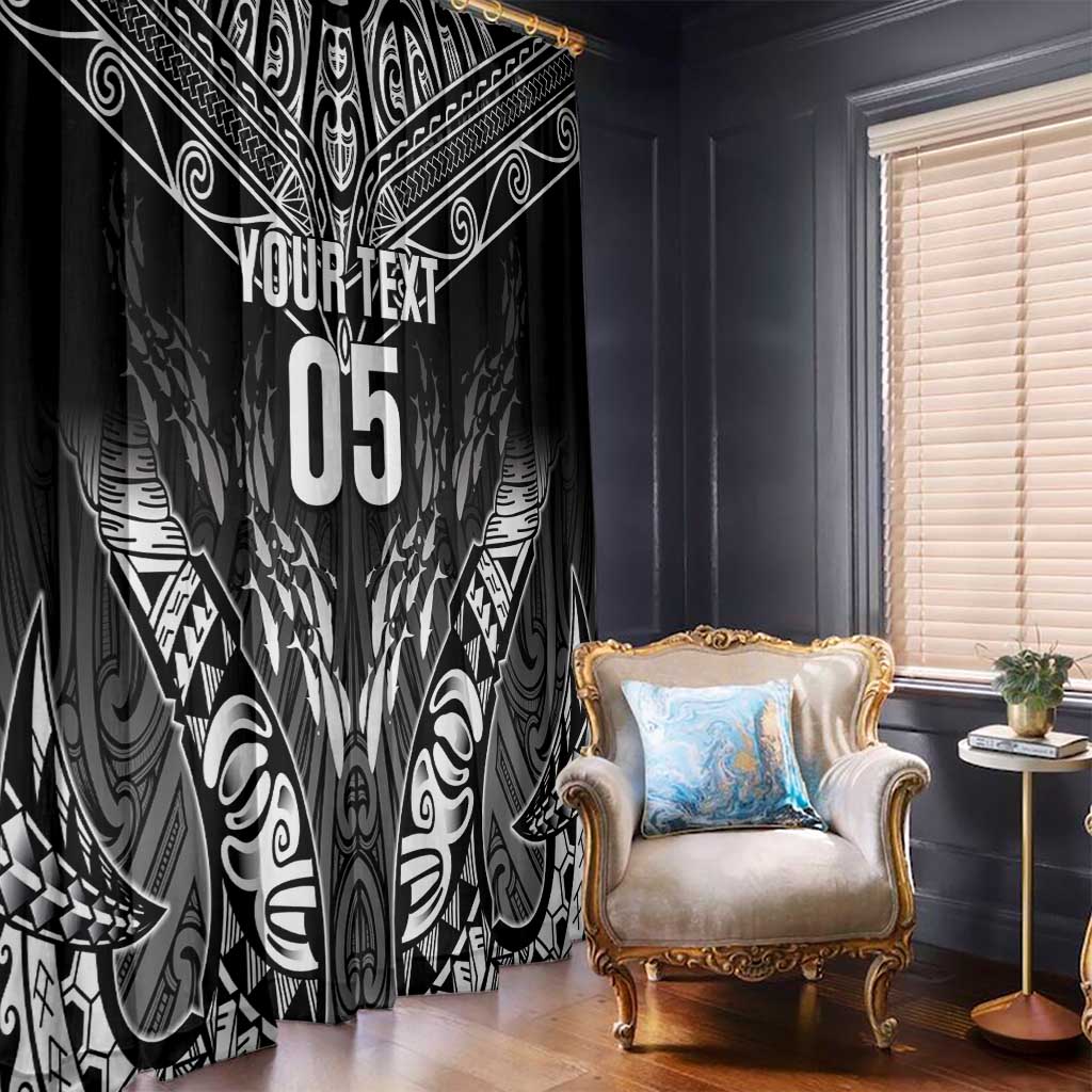 Custom New Zealand Fishing Window Curtain Aotearoa Maori Koru - Polynesian Pride