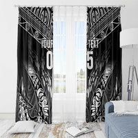 Custom New Zealand Fishing Window Curtain Aotearoa Maori Koru - Polynesian Pride