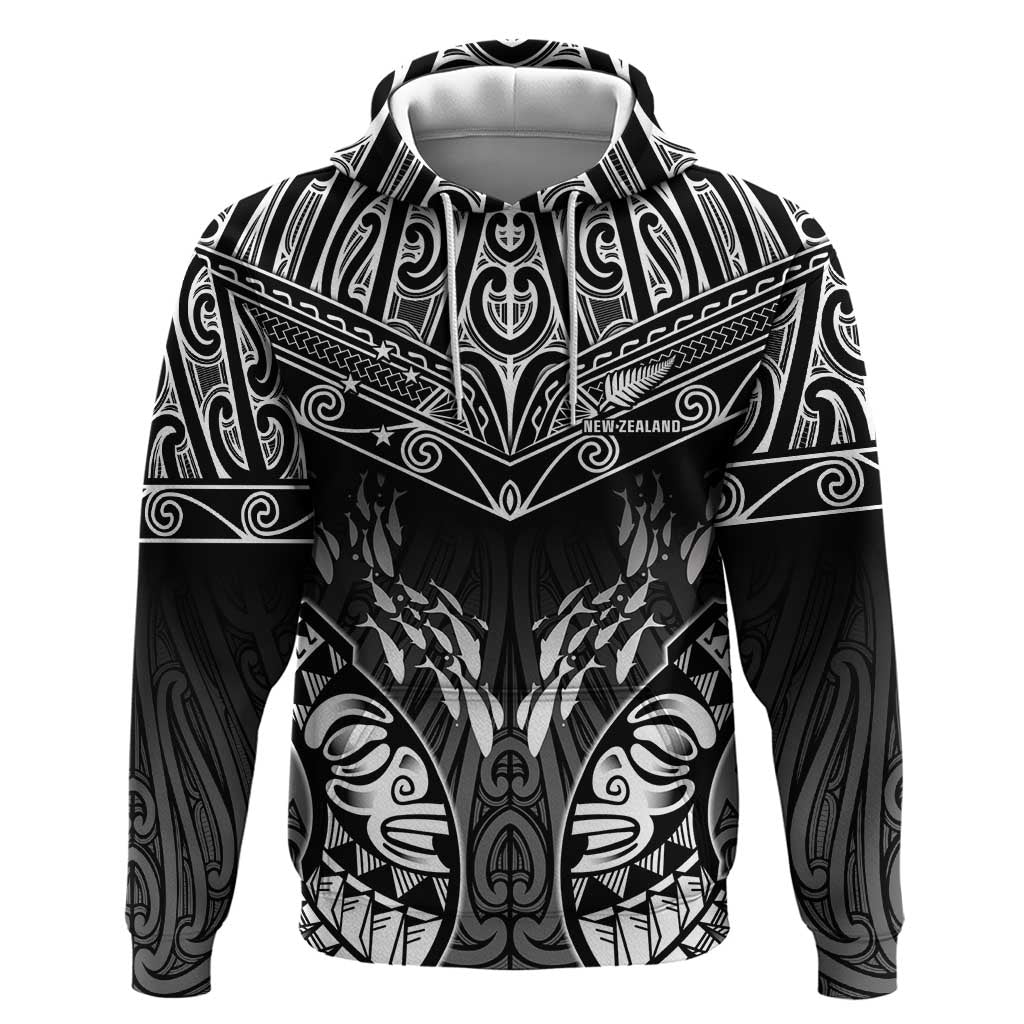 Custom New Zealand Fishing Zip Hoodie Aotearoa Maori Koru - Polynesian Pride