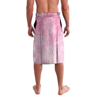 Personalised Memorial Pink Breast Cancer Awareness Lavalava Plumeria Floral Tribal Pattern - Polynesian Pride