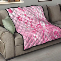 Memorial Pink Breast Cancer Awareness Quilt Plumeria Floral Tribal Pattern - Polynesian Pride