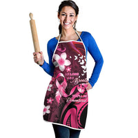 Memorial Breast Cancer Awareness Apron Plumeria Floral Tribal Pattern - Polynesian Pride