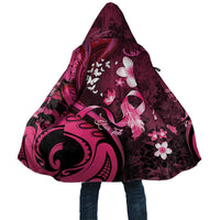 Personalised Memorial Breast Cancer Awareness Cloak Plumeria Floral Tribal Pattern - Polynesian Pride