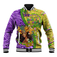 Personalised Hawaii Mardi Gras Baseball Jacket Polynesian Pattern With Glitter Style LT05 Unisex Yellow - Polynesian Pride