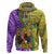 Personalised Hawaii Mardi Gras Hoodie Polynesian Pattern With Glitter Style LT05 Pullover Hoodie Yellow - Polynesian Pride