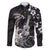 Hawaii Ukulele Family Matching Mermaid Dress and Hawaiian Shirt Polynesian Pattern Mix Hibiscus Black Version LT05