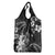 Hawaii Ukulele Grocery Bag Polynesian Pattern Mix Hibiscus Black Version