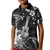 Hawaii Ukulele Kid Polo Shirt Polynesian Pattern Mix Hibiscus Black Version LT05